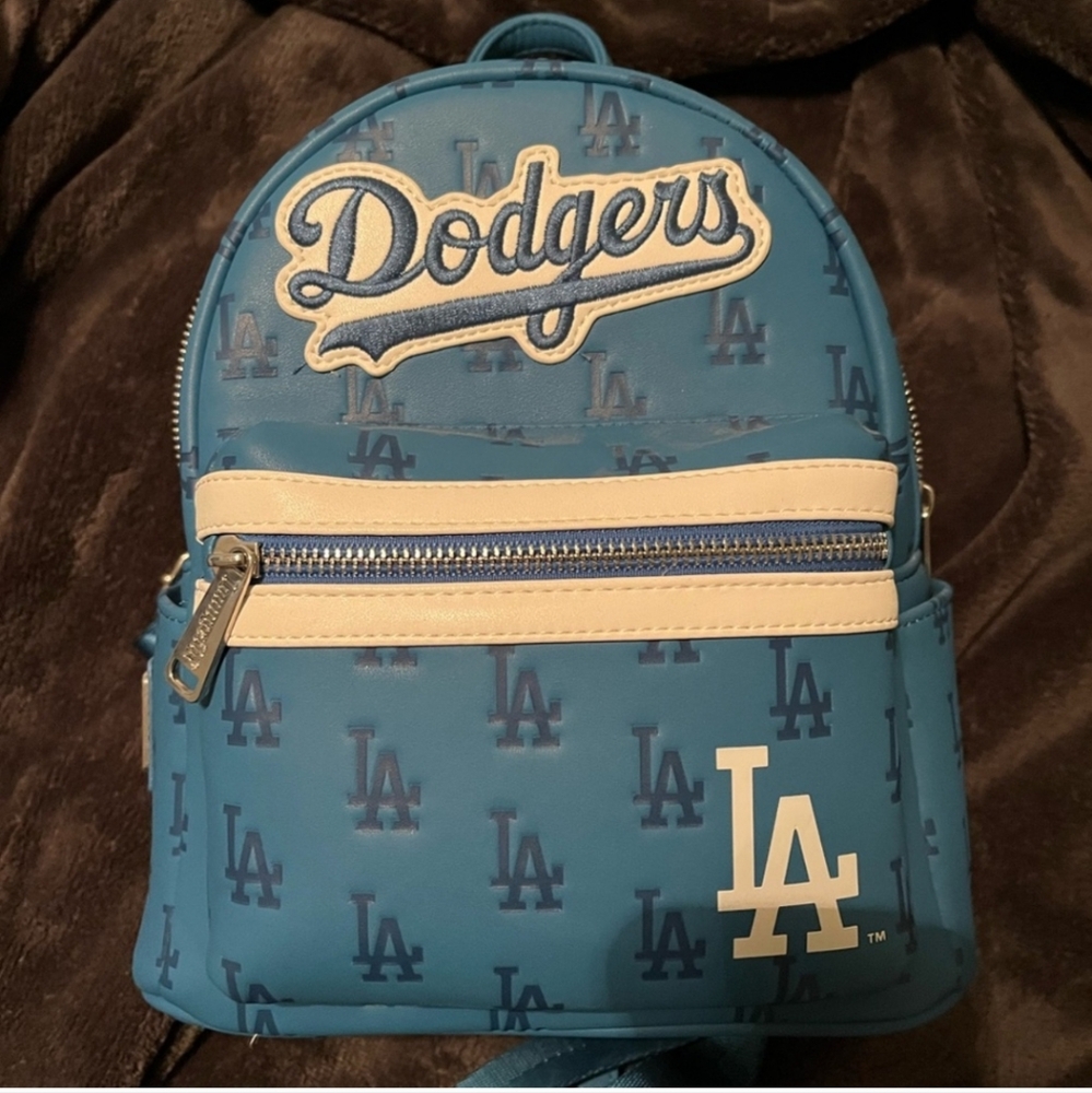 Loungefly Blue and White Dodgers Backpack